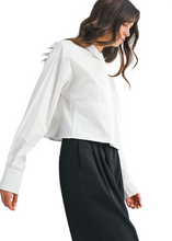 Load image into Gallery viewer, CROPPED BUTTON DOWN SHIRT
