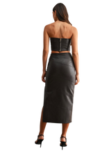 Load image into Gallery viewer, FAUX LEATHER TUBE TOP
