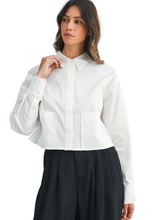 Load image into Gallery viewer, CROPPED BUTTON DOWN SHIRT
