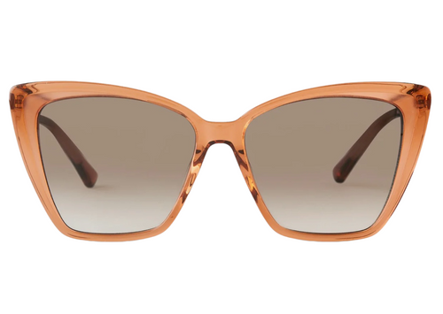 flirty cat eye sunglasses in brown sugar with polarized lens